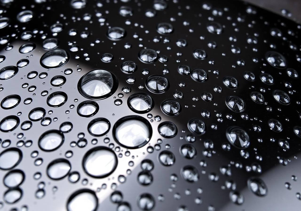 Water beading on freshly sealed paint